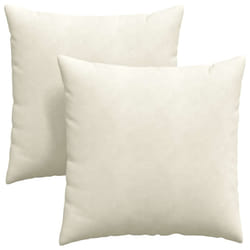 Coussins De Canapé 2 Pcs Crème 80 X 80 Cm Vidaxl