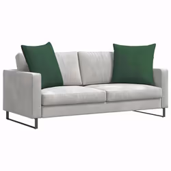 Coussins De Canapé 2 Pcs Vert Foncé 80 X 80 Cm Vidaxl - Vue supplémentaire 2