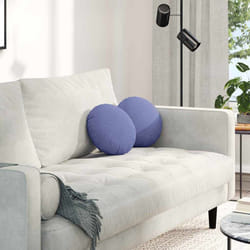 Coussins De Siège 2 Pcs Bleu Denim Ø30 X 13 Cm Tissu Vidaxl