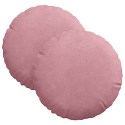 Coussins De Siège 2 Pcs Rose Ø 40 X 13 Cm Velours Vidaxl