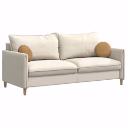 Coussins De Siège 2 Pcs Marron Ø 40 X 13 Cm Velours Vidaxl - Vue supplémentaire 2
