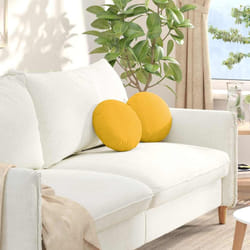 Coussins De Siège 2 Pcs Jaune Clair Ø 30 Cm Vidaxl