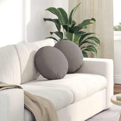 Coussins De Siège 2 Pcs Taupe Ø40 X 13 Cm Tissu Vidaxl