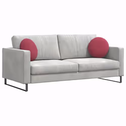 Coussins De Siège 2 Pcs Bordeaux Ø 40 X 13 Cm Velours Vidaxl - Vue supplémentaire 2