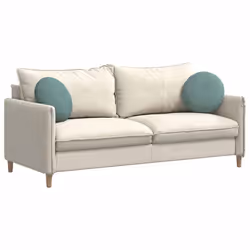 Coussins De Siège 2 Pcs Vert Mer Ø 40 X 13 Cm Velours Vidaxl - Vue supplémentaire 2