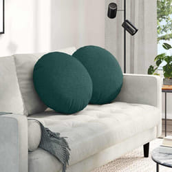 Coussins De Siège 2 Pcs Vert Foncé Ø50 X 19 Cm Tissu Vidaxl
