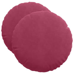 Coussins De Siège 2 Pcs Bordeaux Ø 40 X 13 Cm Velours Vidaxl