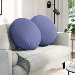 Coussins De Siège 2 Pcs Bleu Denim Ø60 X 21 Cm Tissu Vidaxl
