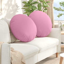 Coussins De Siège 2 Pcs Rose Ø60 X 21 Cm Tissu Vidaxl