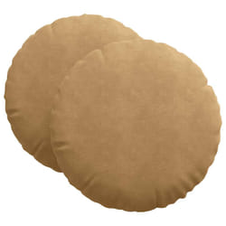 Coussins De Siège 2 Pcs Marron Ø 40 X 13 Cm Velours Vidaxl