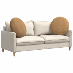 Coussins De Siège 2 Pcs Marron Ø 40 X 13 Cm Velours Vidaxl - Vue supplémentaire 2