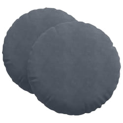 Coussins De Siège 2 Pcs Gris Foncé Ø 40 X 13 Cm Velours Vidaxl