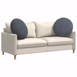 Coussins De Siège 2 Pcs Gris Foncé Ø 40 X 13 Cm Velours Vidaxl - Vue supplémentaire 2