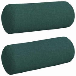 Coussins D'Accent 2 Pcs Vert Foncé Ø 15 X 40 Cm Tissu Vidaxl