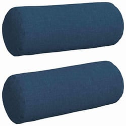 Coussins D'Accent 2 Pcs Bleu Ø 15 X 40 Cm Tissu Vidaxl