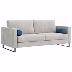 Coussins D'Accent 2 Pcs Bleu Ø 15 X 40 Cm Tissu Vidaxl - Vue supplémentaire 2
