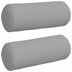 Coussins D'Accent 2 Pcs Gris Nuage Ø 15 X 40 Cm Tissu Vidaxl