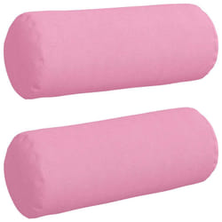 Coussins D'Accent 2 Pcs Rose Ø 15 X 40 Cm Tissu Vidaxl