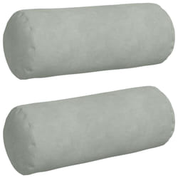 Coussins D'Accent 2 Pcs Gris Clair Ø 15 X 40 Cm Vidaxl