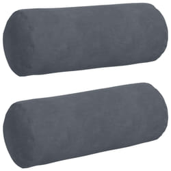 Coussins D'Accent 2 Pcs Gris Foncé Ø 15 X 40 Cm Vidaxl