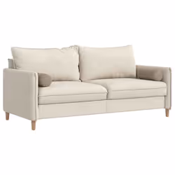 Coussins D'Accent 2 Pcs Taupe Ø 15 X 40 Cm Tissu En Microfibre Vidaxl - Vue supplémentaire 2