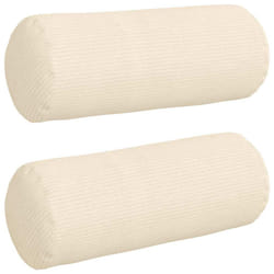 Coussins D'Accent 2 Pcs Crème Ø 15 X 40 Cm Vidaxl