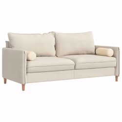 Coussins D'Accent 2 Pcs Crème Ø 15 X 40 Cm Vidaxl - Vue supplémentaire 2