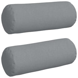 Coussins D'Accent 2 Pcs Gris Clair Ø 25 X 70 Cm Tissu Vidaxl