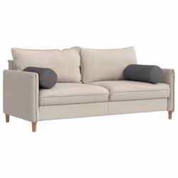Coussins D'Accent 2 Pcs Gris Foncé Ø 25 X 70 Cm Tissu Vidaxl - Vue supplémentaire 2