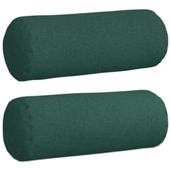 Coussins D'Accent 2 Pcs Vert Foncé Ø 25 X 70 Cm Tissu Vidaxl