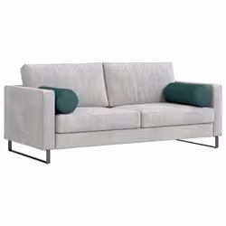 Coussins D'Accent 2 Pcs Vert Foncé Ø 25 X 70 Cm Tissu Vidaxl - Vue supplémentaire 2