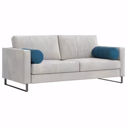 Coussins D'Accent 2 Pcs Bleu Ø 25 X 70 Cm Vidaxl - Vue supplémentaire 2
