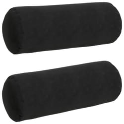 Coussins D'Accent 2 Pcs Noir Ø 25 X 70 Cm Vidaxl
