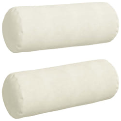 Coussins D'Accent 2 Pcs Crème Ø 25 X 70 Cm Vidaxl