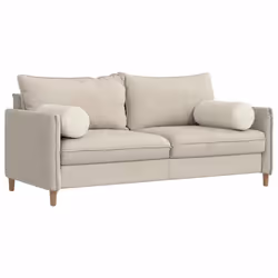 Coussins D'Accent 2 Pcs Crème Ø 25 X 70 Cm Vidaxl - Vue supplémentaire 2