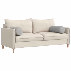 Coussins D'Accent 2 Pcs Gris Clair Ø 25 X 70 Cm Vidaxl - Vue supplémentaire 2