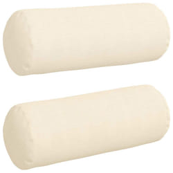 Coussins D'Accent 2 Pcs Crème Ø 25 X 70 Cm Vidaxl
