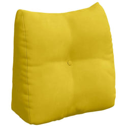 Coussin De Dos Jaune 45 X 24 X 50 Cm Velours Vidaxl