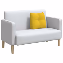 Coussin De Dos Jaune 45 X 24 X 50 Cm Velours Vidaxl - Vue supplémentaire 2