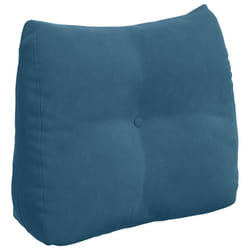 Coussin De Dos Bleu 60 X 24 X 50 Cm Velours Vidaxl