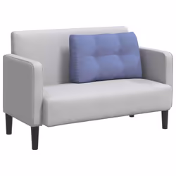 Coussin De Dos Bleu Denim 80 X 24 X 50 Cm Tissu Vidaxl - Vue supplémentaire 2