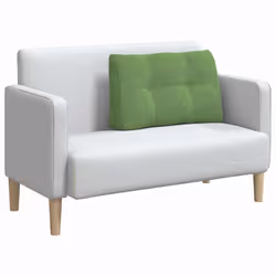 Coussin De Dos Vert Clair 80 X 24 X 50 Cm Velours Vidaxl - Vue supplémentaire 2