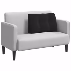 Coussin De Dos Noir 80 X 24 X 50 Cm Velours Vidaxl - Vue supplémentaire 2