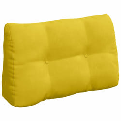 Coussin De Dos Jaune 80 X 24 X 50 Cm Velours Vidaxl