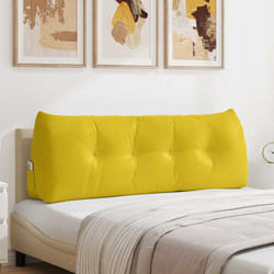 Coussin De Dos Jaune 140 X 24 X 50 Cm Velours Vidaxl