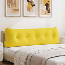 Coussin De Dos Jaune Clair 160 X 24 X 50 Cm Tissu Vidaxl