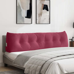 Coussin De Dos Bordeaux 180 X 24 X 50 Cm Velours Vidaxl