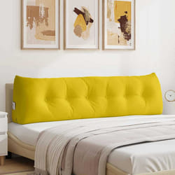 Coussin De Dos Jaune 180 X 24 X 50 Cm Velours Vidaxl