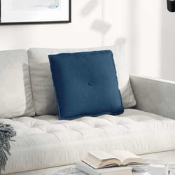 Coussin De Dos Bleu 50 X 19 X 45 Cm Tissu Vidaxl