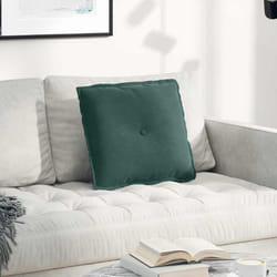 Coussin De Dos Vert Foncé 50 X 45 Cm Tissu En Velours Côtelé Vidaxl